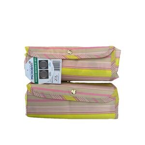 NEW (2 Pack) California Innovations Insulated Market Tote Bags Pink Yellow